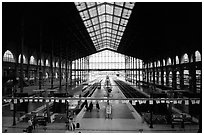 Gare du Nord train station. Paris, France (black and white)