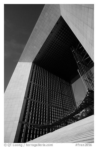 Grande Arche de la Defense. France (black and white)