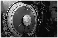 Astrological clock inside the Notre Dame cathedral. Strasbourg, Alsace, France ( black and white)