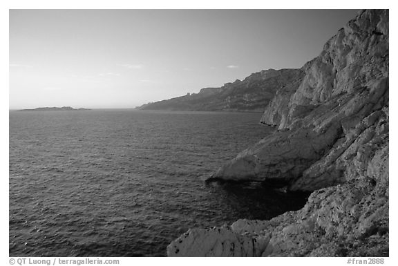 Calanque de Morgiou at sunset. Marseille, France