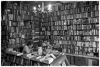 Shakespeare and Company bookstore. Quartier Latin, Paris, France (black and white)