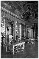 Versailles Palace room. France (black and white)