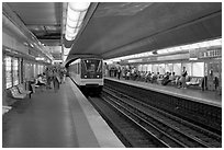 Franklin Roosevelt subway station. Paris, France ( black and white)