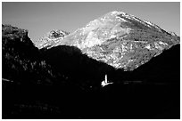 Church of Saint Dalmas le Selvage. Maritime Alps, France (black and white)