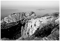 Grande Candelle at sunrise. Marseille, France (black and white)