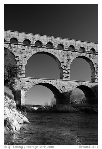 Bridge of the river Gard. France