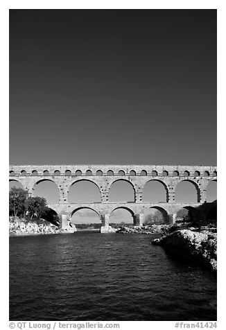 Roman Aqueduct and bridge over the Gard. France