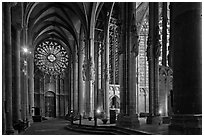 Transept, basilique St-Nazaire. Carcassonne, France ( black and white)