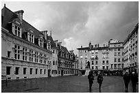 Place St Andre. Grenoble, France (black and white)