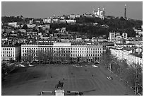 Place Bellecour. Lyon, France ( black and white)