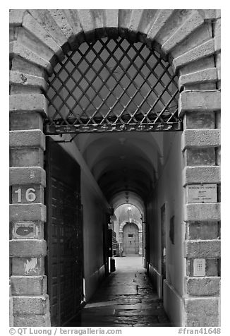 Traboule. Lyon, France (black and white)