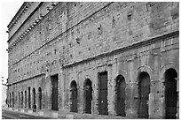 Back of the Roman Theatre. Provence, France (black and white)