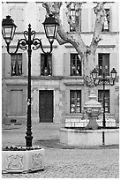 Town square, Orange. Provence, France (black and white)