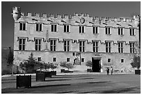 Petit Palais. Avignon, Provence, France (black and white)