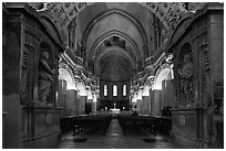 Inside the Cathedral of Notre-Dame-des-Doms. Avignon, Provence, France (black and white)