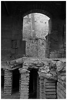 Detail of Roman Bath. Arles, Provence, France (black and white)