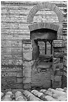 Thermae of of Constantine. Arles, Provence, France (black and white)