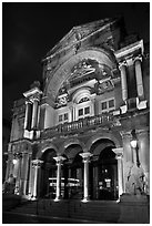 Theatre at night. Avignon, Provence, France (black and white)