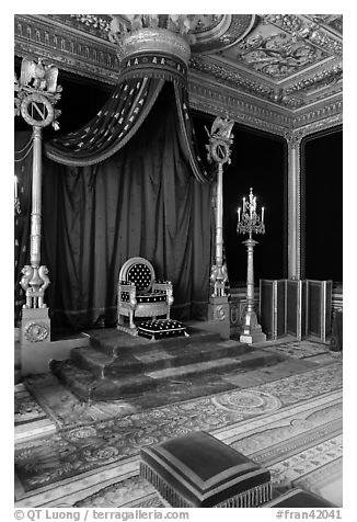 Throne room, Palace of Fontainebleau. France