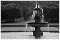 Fountain, Fontainebleau Palace. France (black and white)