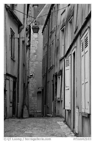 Alley, Chartres. France (black and white)