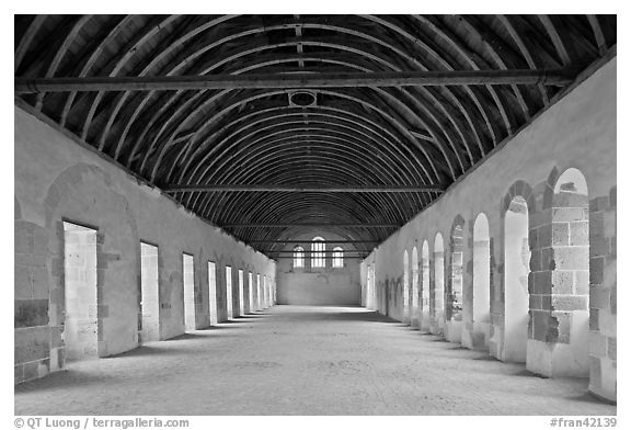 Dormitory, Cistercian Abbey of Fontenay. Burgundy, France