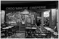 Creperie, Montmartre. Paris, France (black and white)