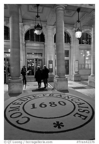 Entrance of Comedie Francaise. Paris, France