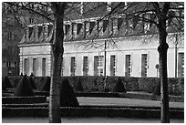 Gardens and buildings of Les Invalides. Paris, France ( black and white)