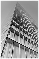 Tower of National Library of France. Paris, France (black and white)