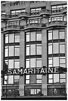 Samaritaine department store facade. Paris, France ( black and white)