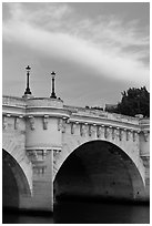 Street lights on Pont Neuf. Paris, France ( black and white)