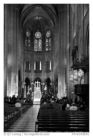 View of Choir during Mass, Notre-Dame. Paris, France