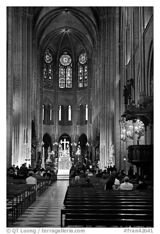 View of Choir during Mass, Notre-Dame. Paris, France