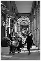 Arcades, Palais Royal. Paris, France (black and white)