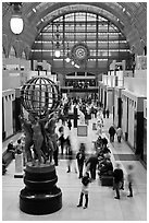 Inside the Orsay museum. Paris, France ( black and white)