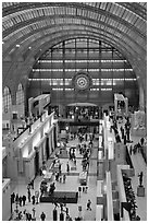 Inside of the Musee d'Orsay. Paris, France ( black and white)