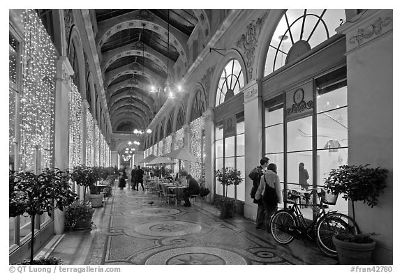 Passage Vivienne. Paris, France (black and white)