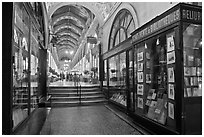 Antiquarian Bookstore, passage Vivienne. Paris, France (black and white)