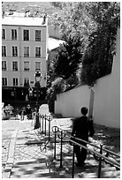 Staircase, Montmartre. Paris, France (black and white)