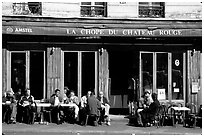 Cafe, Montmartre. Paris, France (black and white)