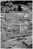The old town of Sisteron. France ( black and white)