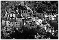 Zongkul Gompa, Zanskar, Jammu and Kashmir. India (black and white)