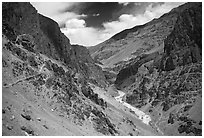 Tsarap River valley, Zanskar, Jammu and Kashmir. India (black and white)