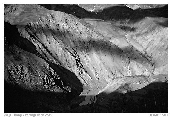 River Valley and cloud shadows, Zanskar, Jammu and Kashmir. India