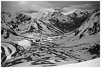 Shingo La Pass, Zanskar, Jammu and Kashmir. India (black and white)