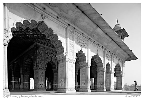 Hammans (baths), Red Fort. New Delhi, India (black and white)
