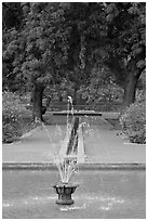 Basin and Mughal-style watercourses, Humayun's tomb. New Delhi, India ( black and white)