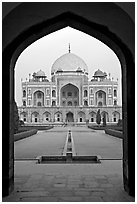 Cenotaph seen through entrance gate. New Delhi, India ( black and white)