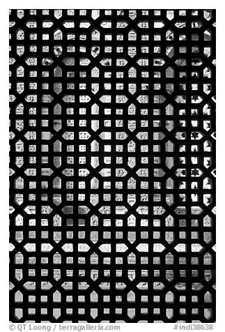 Screened window, Imam Zamin tumb, Qutb complex. New Delhi, India